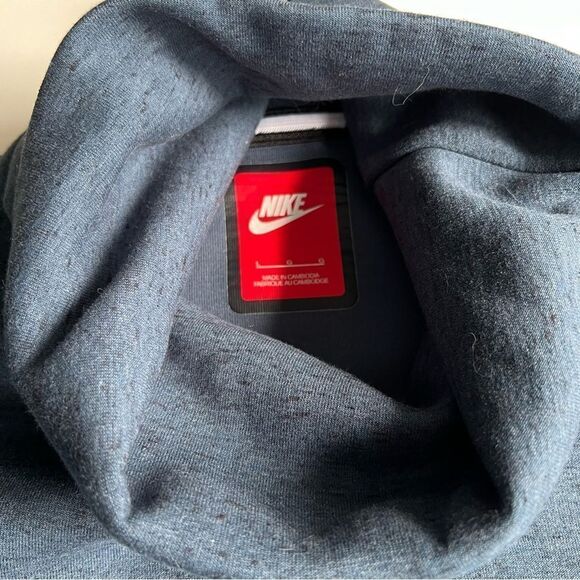 Nike Men's Pullover Long Sleeve - Side Zip - Cinch Strap - Sz L - Dark Blue - Picture 8 of 8